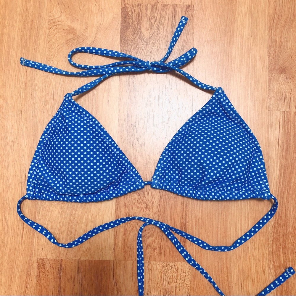 Forever 21 Swim Collection Bikini Top Dots Blue